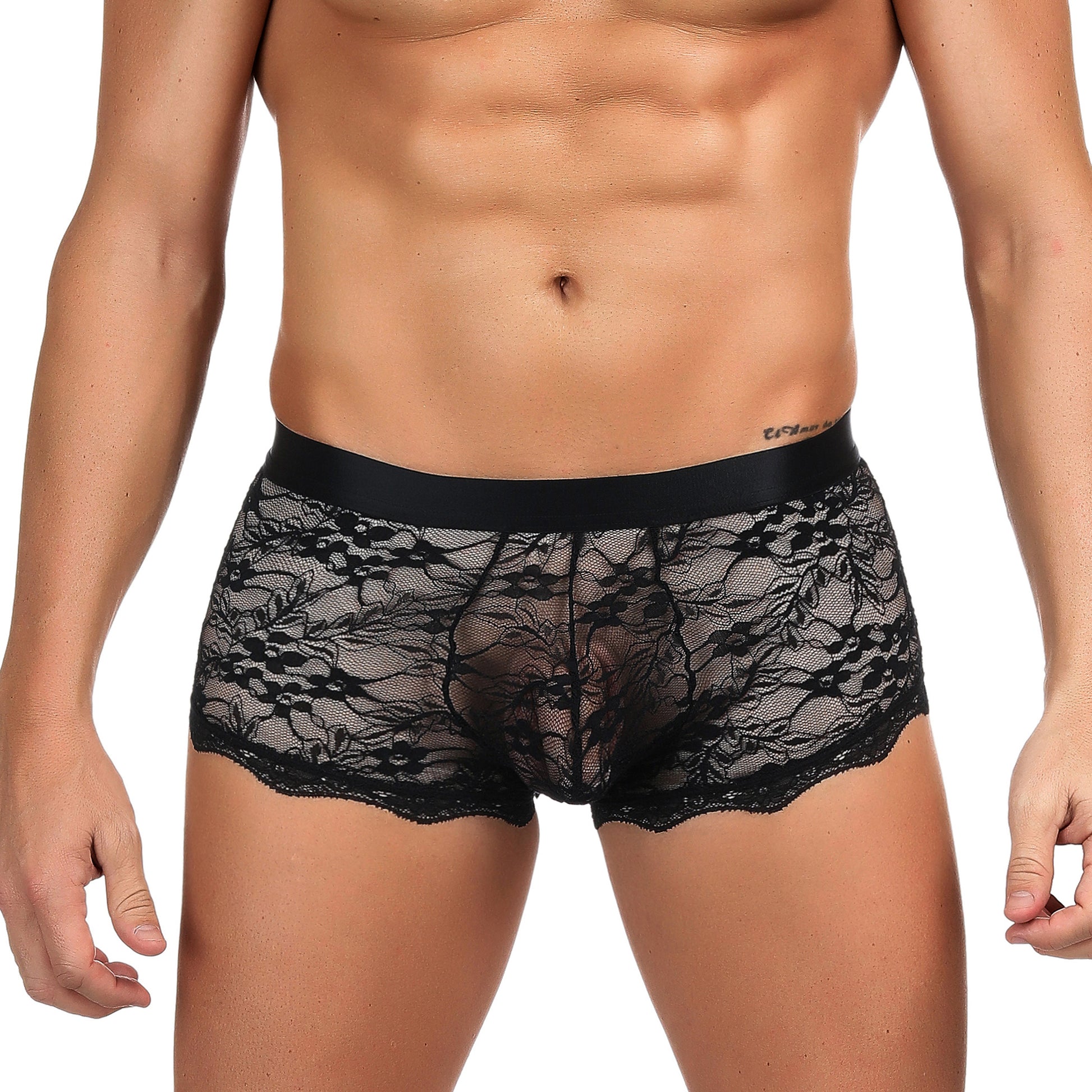 Loveangels Men's Back Lacing Lace Boxers front