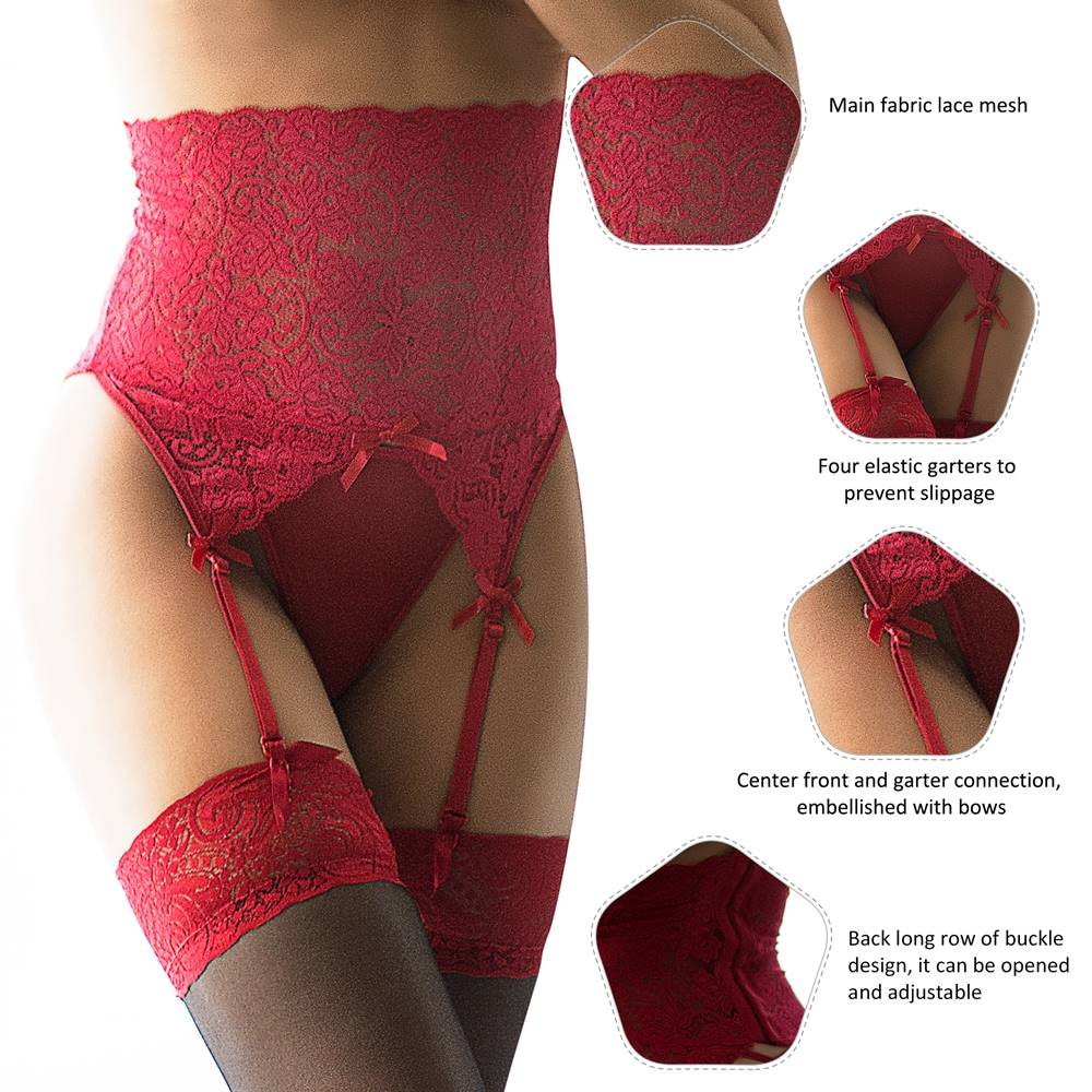 Loveangels Sexy Lace Garter Belt with Thong details