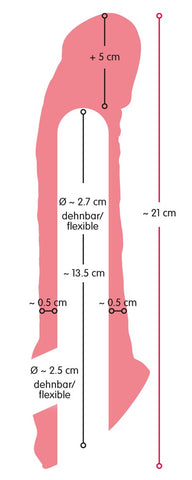 Nature Skin Penis Sleeve with Extension size