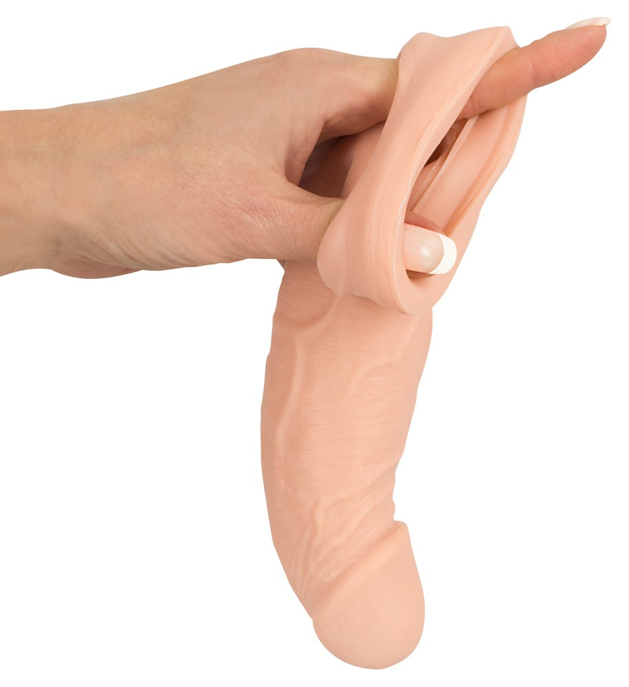 Nature Skin Penis Sleeve with Extension stretchy