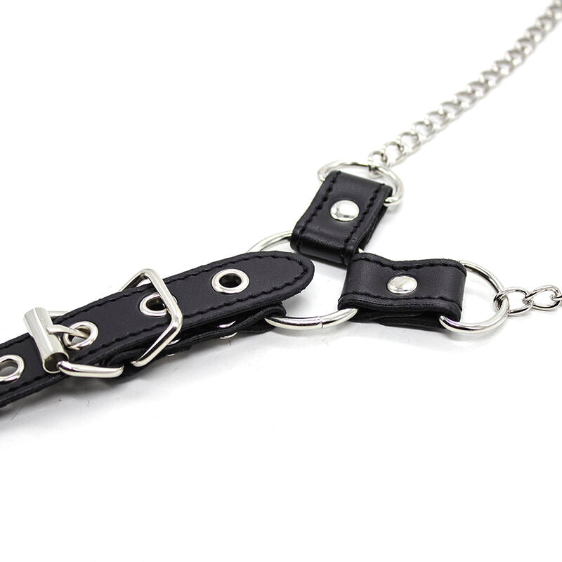 OHMAMA Fetish Cock Ring With Nipple Clamps connector