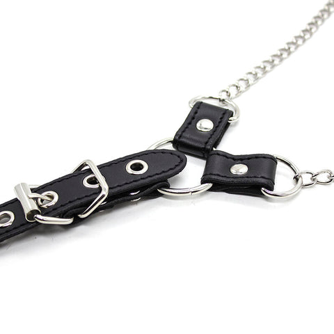 OHMAMA Fetish Cock Ring With Nipple Clamps connector