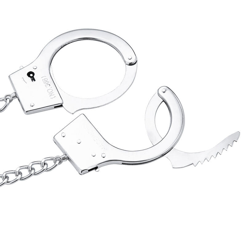 OHMAMA Hand Cuffs With Chain And Anal Plug cuff closeup