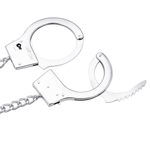 OHMAMA Hand Cuffs With Chain And Anal Plug cuff closeup