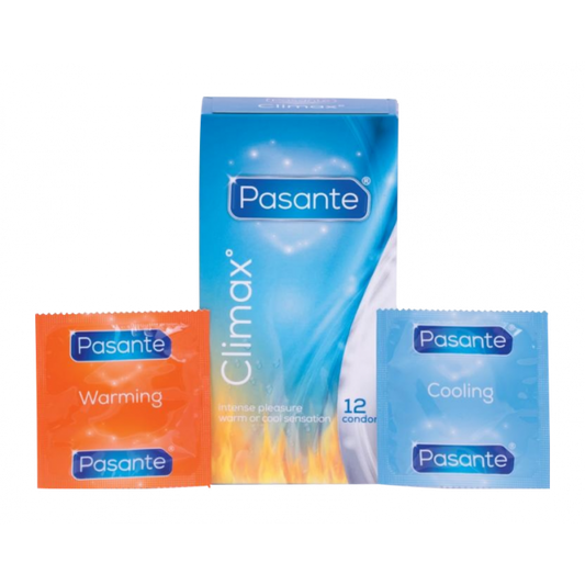 Pasante Climax Condoms (12 Pack) warming and cooling