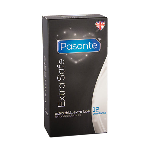 Pasante Extra Safe Condoms (12 pack) box
