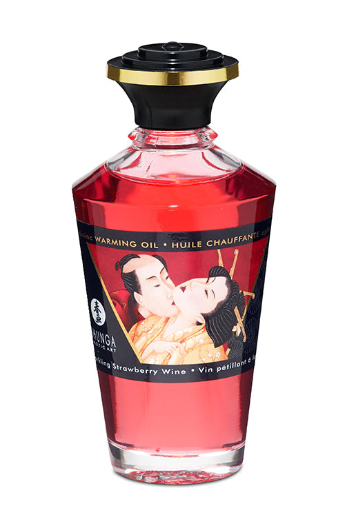 Shunga Aphrodisiac Warming Oil Sparkling Strawberry Wine bottle