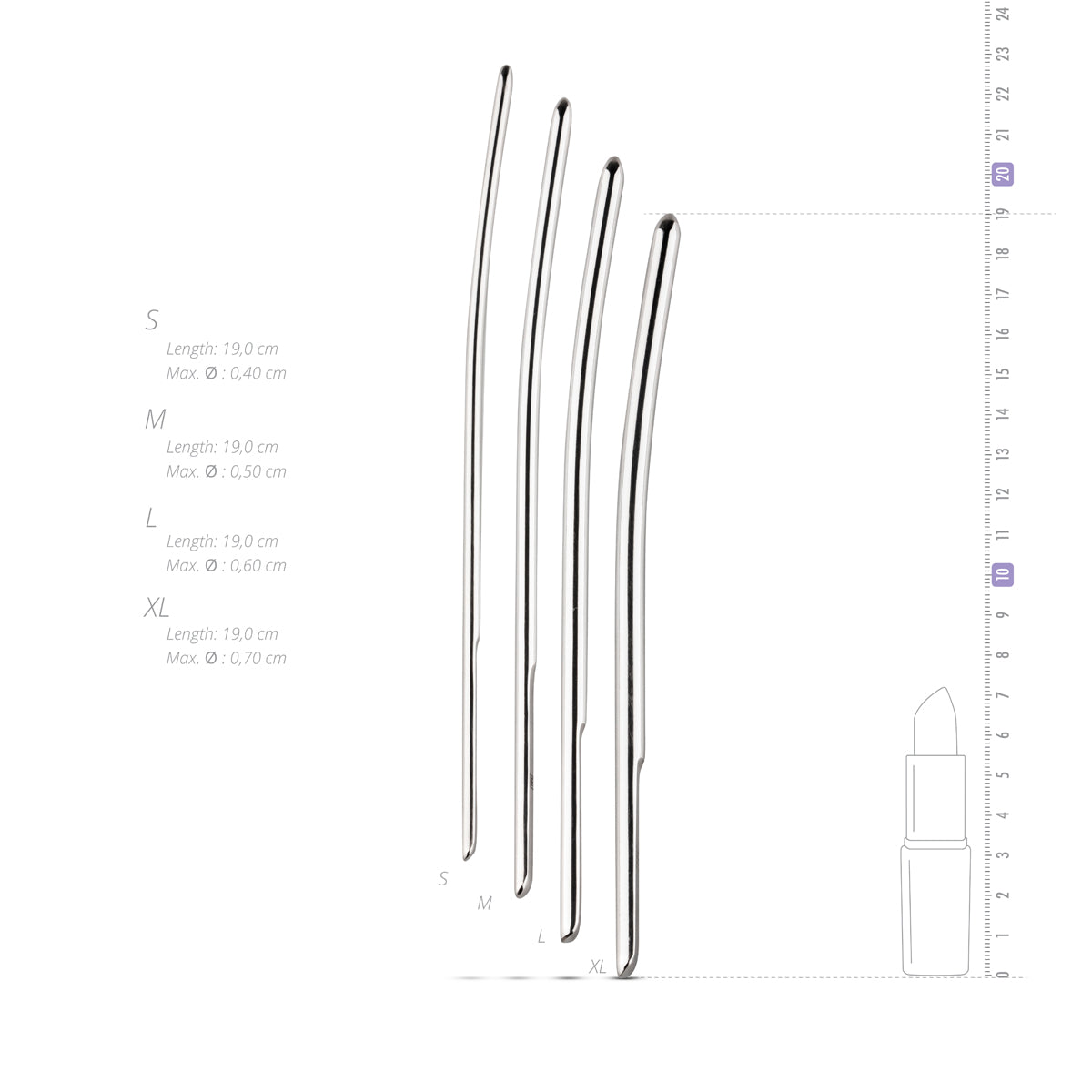 Sinner - 4pcs Stainless Steel Dilator Set size