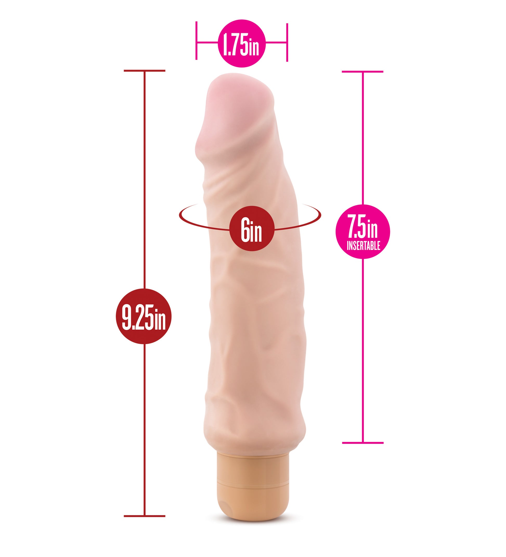 X5 Plus Vibrating Hard On size