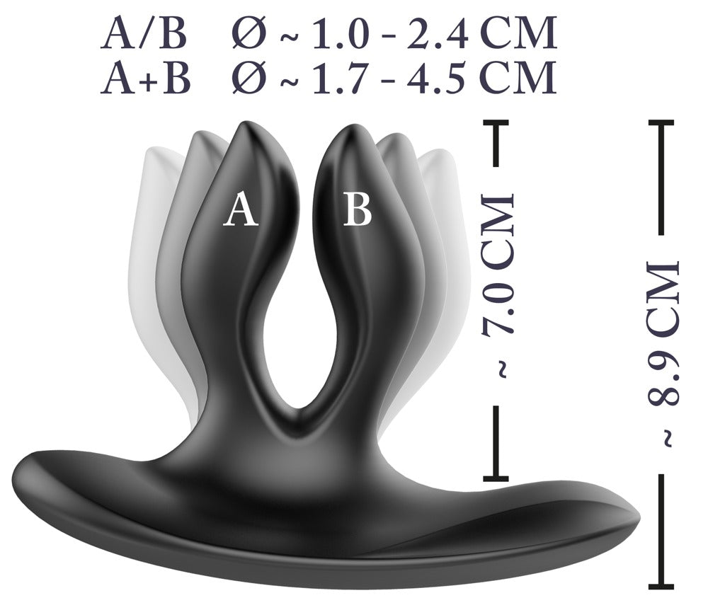 XouXou Vibrating Expander Butt Plug size