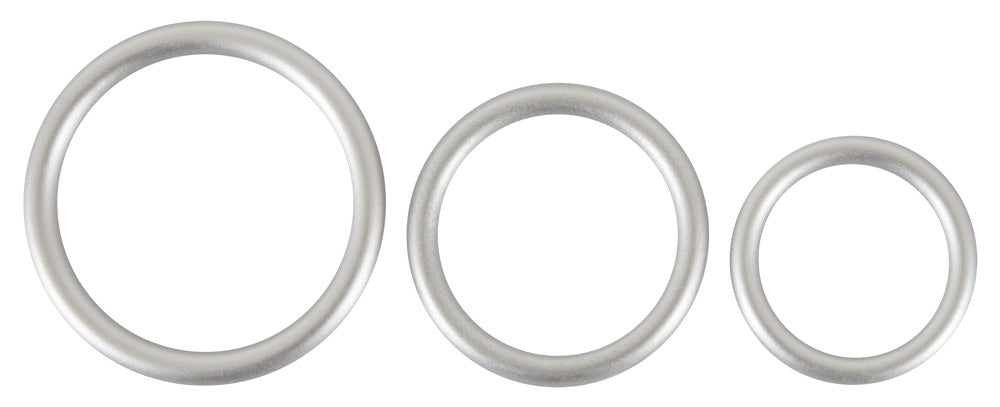 You2Toys Metallic Silicone Cock Ring 3pk