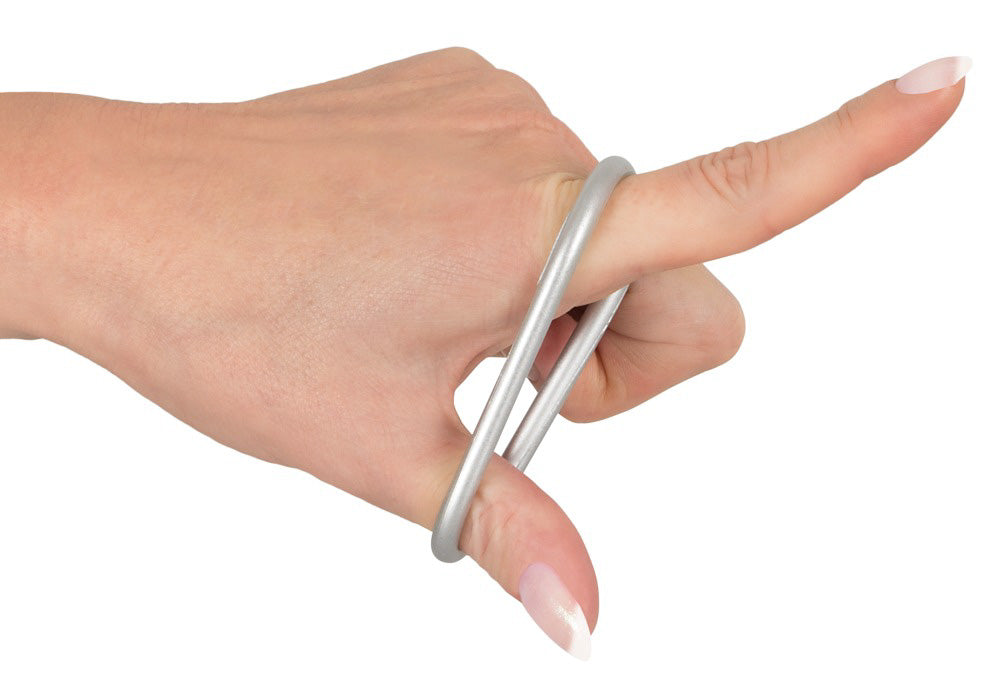 You2Toys Metallic Silicone Cock Ring 3pk flexible