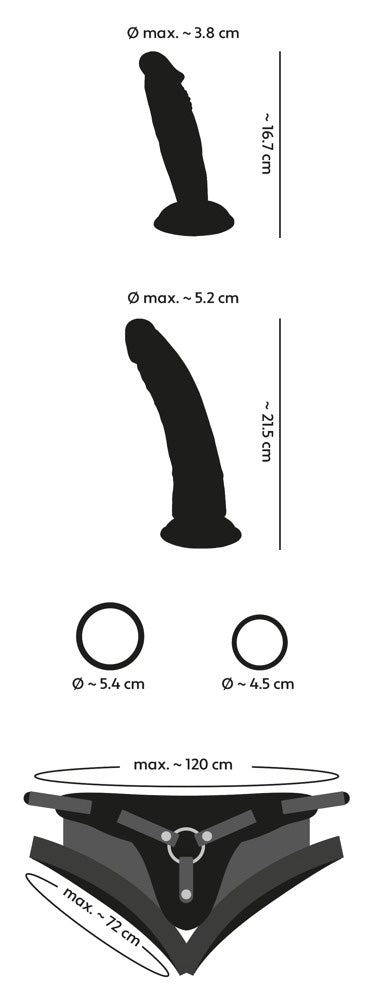 You2Toys Strap-On Kit For Playgirls With 2 Dildos sizes