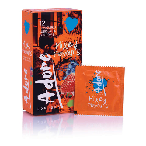 Adore Flavour Condoms 12pk - Loveangels