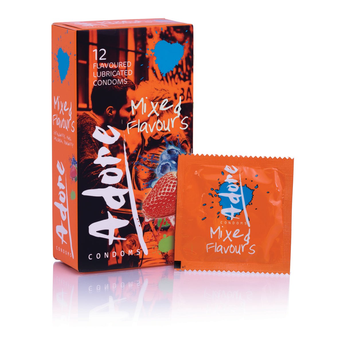 Adore Flavour Condoms 12pk - Loveangels