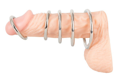 Bad Kitty Professional 5pk Steel Cock Rings - Loveangels
