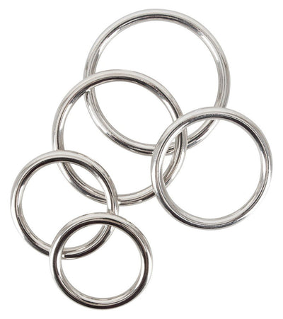 Bad Kitty Professional 5pk Steel Cock Rings - Loveangels