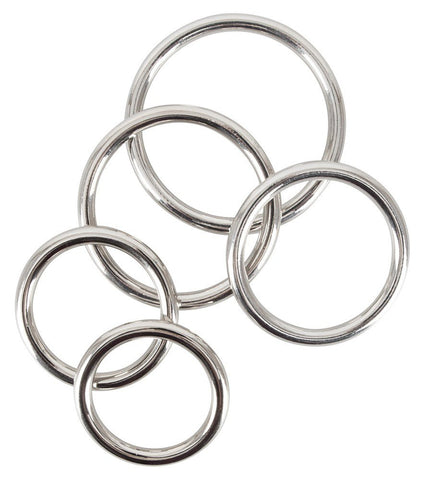 Bad Kitty Professional 5pk Steel Cock Rings - Loveangels