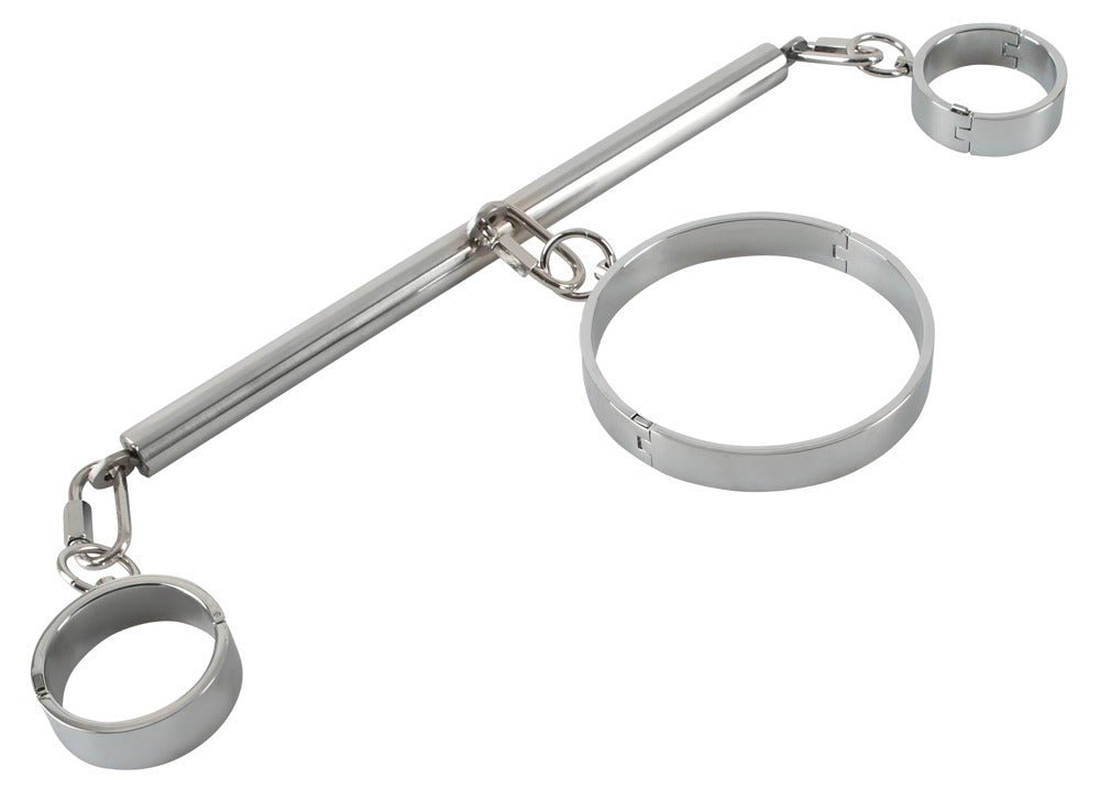 Bad Kitty Stainless Steel Wrist to Neck Restraint - Loveangels