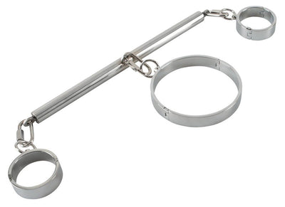 Bad Kitty Stainless Steel Wrist to Neck Restraint - Loveangels