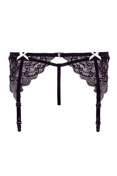 Barley Bare Garter Panty With Bows - Loveangels