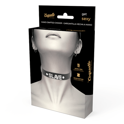 Coquette Choker Vegan Leather - Slave - Loveangels