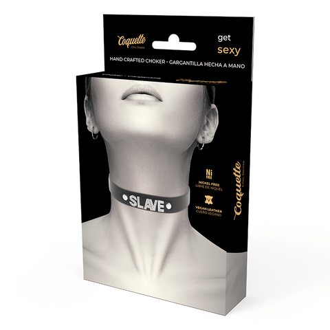 Coquette Choker Vegan Leather - Slave - Loveangels