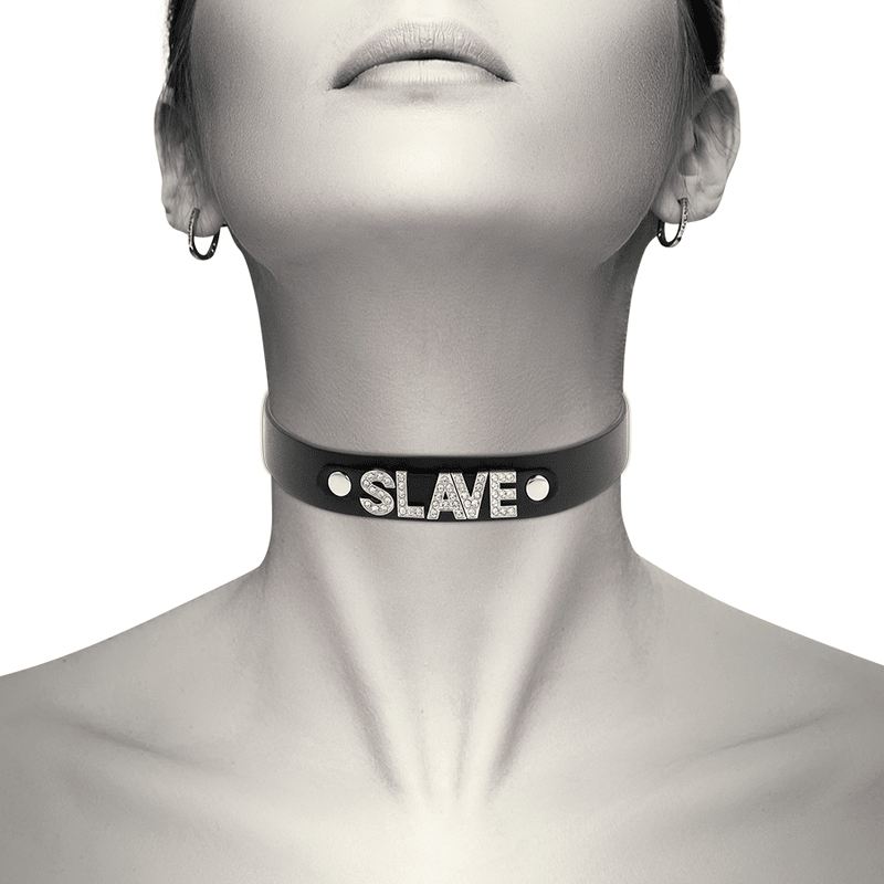 Coquette Choker Vegan Leather - Slave - Loveangels