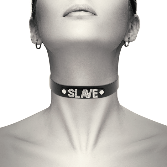 Coquette Choker Vegan Leather - Slave - Loveangels
