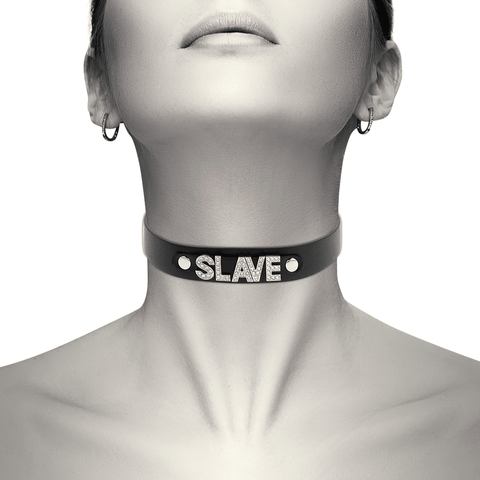 Coquette Choker Vegan Leather - Slave - Loveangels