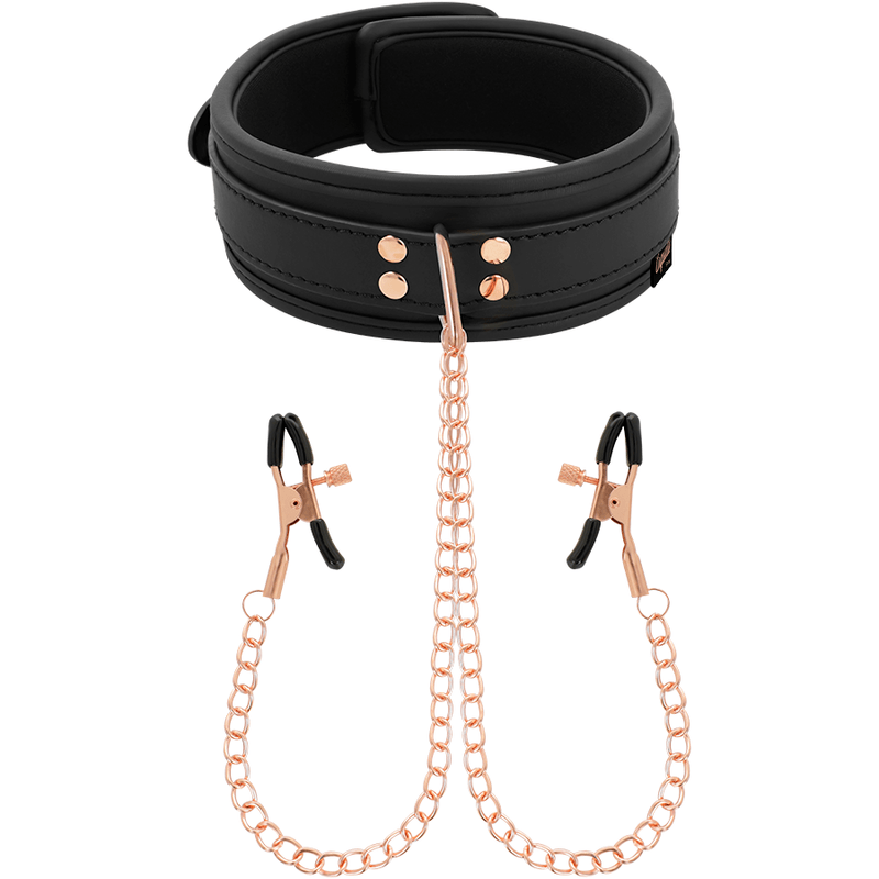 Coquette Fantasy Collar With Nipples Clamps - Loveangels