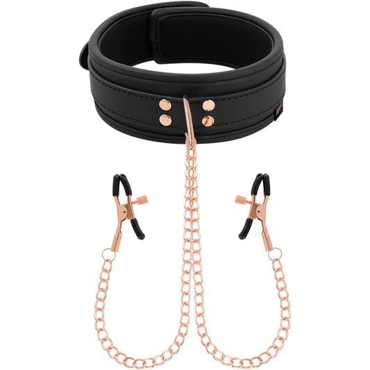 Coquette Fantasy Collar With Nipples Clamps - Loveangels