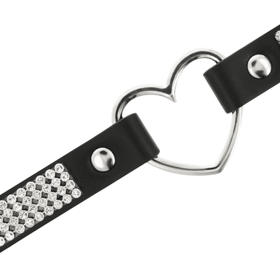 Coquette Hand Crafted Choker Vegan Leather - Heart - Loveangels
