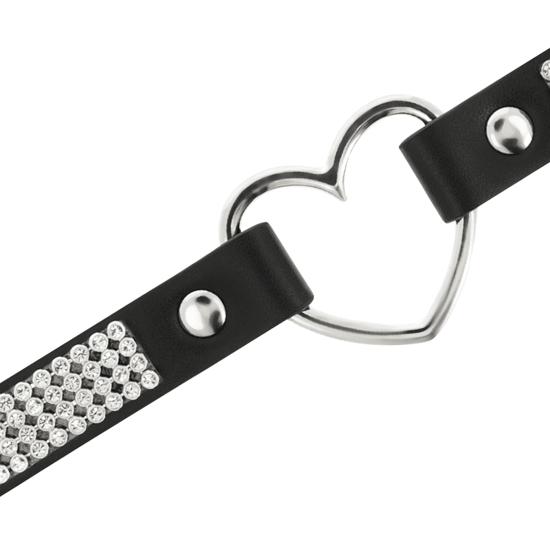 Coquette Hand Crafted Choker Vegan Leather - Heart - Loveangels