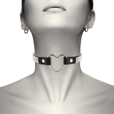 Coquette Hand Crafted Choker Vegan Leather - Heart - Loveangels