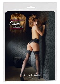 Cottelli Decorative Seam Hold Up Stockings - Loveangels