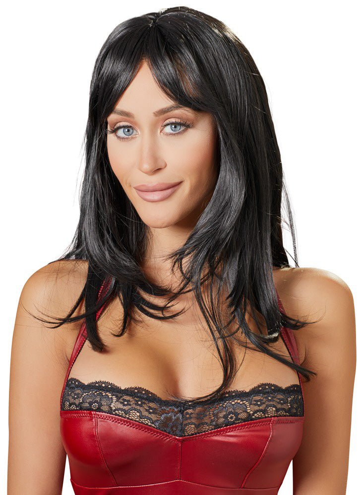 Cottelli Long Black Wig - Loveangels