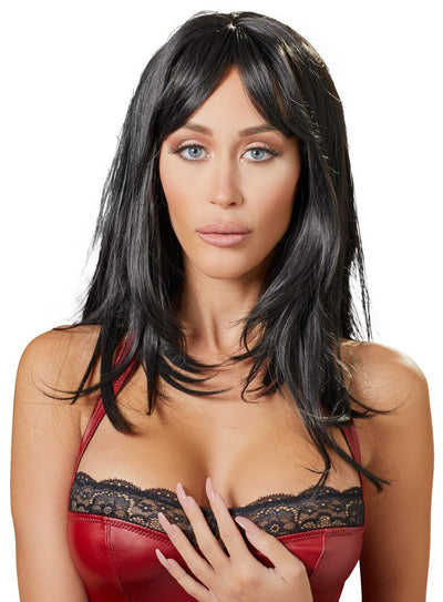Cottelli Long Black Wig - Loveangels