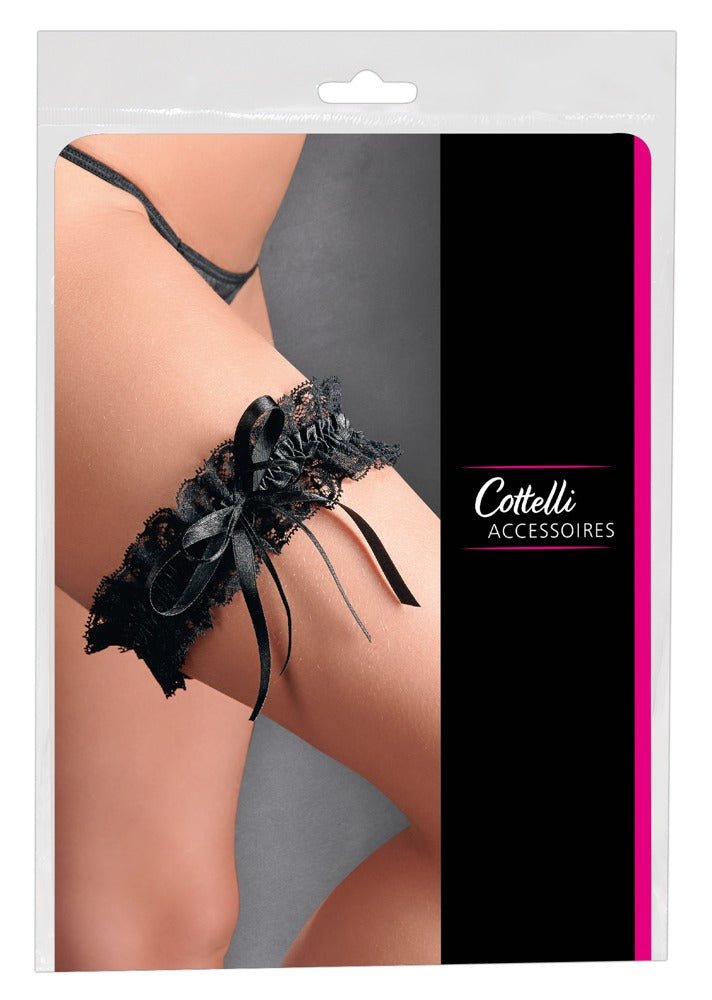 Cottelli Single Black Garter - Loveangels