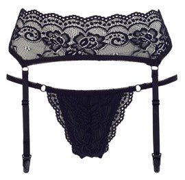 Cottelli Suspender Belt And G - String Set - Loveangels