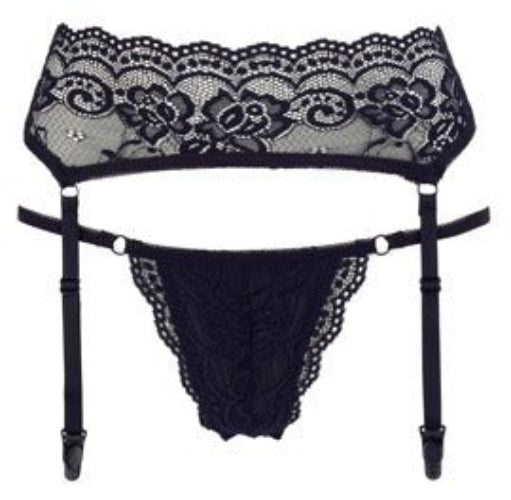 Cottelli Suspender Belt And G - String Set - Loveangels