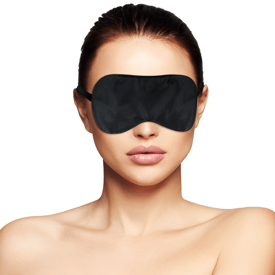 Darkness Black Satin Blind Mask - Loveangels