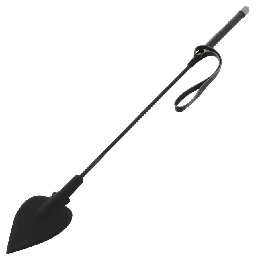 Darkness Black Silicone Riding Crop - Loveangels