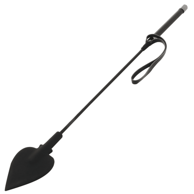 Darkness Black Silicone Riding Crop - Loveangels