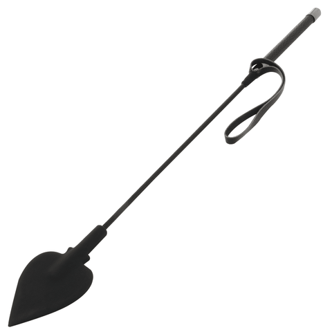 Darkness Black Silicone Riding Crop - Loveangels