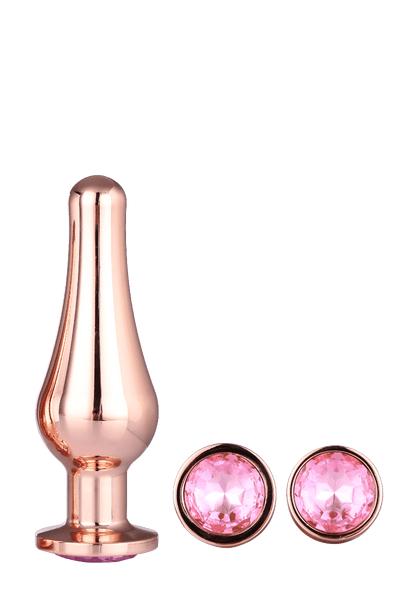 Dream Toys Gleaming Love Pleasure Plug Set - Rose Gold - Loveangels