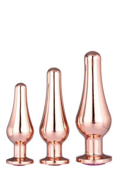 Dream Toys Gleaming Love Pleasure Plug Set - Rose Gold - Loveangels