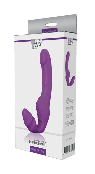 Dream Toys Vibes Of Love Double Dipper Strapless Strap - On - Loveangels