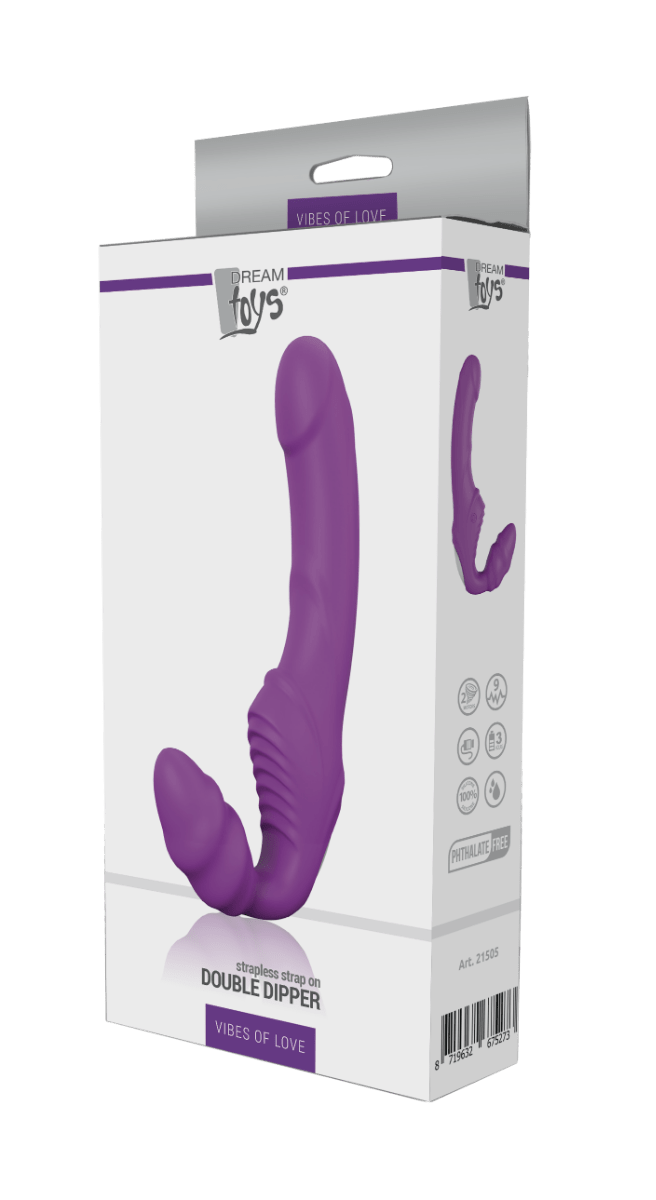 Dream Toys Vibes Of Love Double Dipper Strapless Strap - On - Loveangels