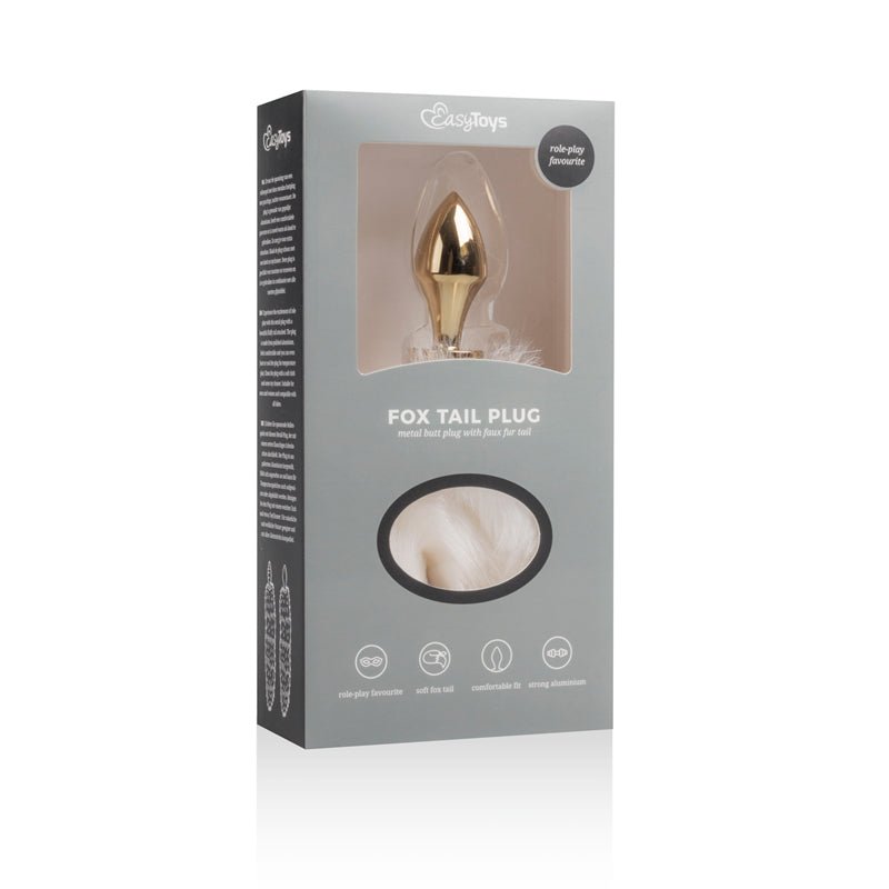 Easytoys Fox Tail Plug No. 13 - Gold - White - Loveangels